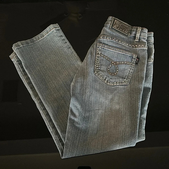Blue Platinum Plush Jeans - Picture 1 of 7